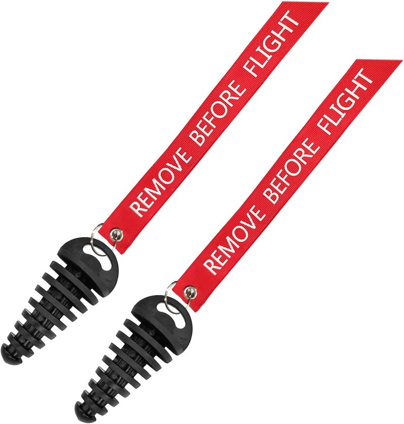 MUQIDA 2 PCS Muffler Exhaust Wash Plug, 0.6"-1.5" Motorcycle Exhaust Tail Pipe Washing Plug with Streamer, Rubber Silencer Wash Protector for 2 Stroke Motorcycle Dirt Bike ATV (Black) - Image 1